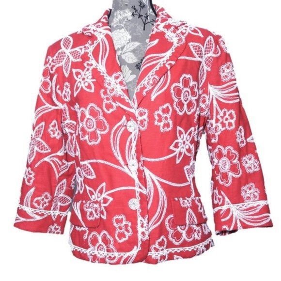 Drapers & Damons Jackets & Blazers - Draper's & Damon's Embroidered Blazer Sz 16 Jacket